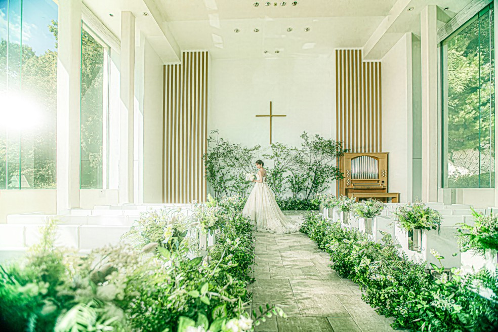 名古屋結婚式場,チャペル,ガラスチャペル